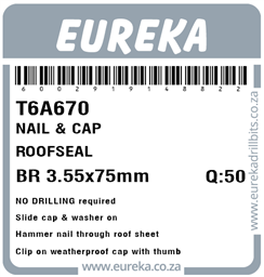 T6A670 - Roof Nail & Cap -T6A670_Label_T